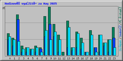 Hodinové využití za May 2025